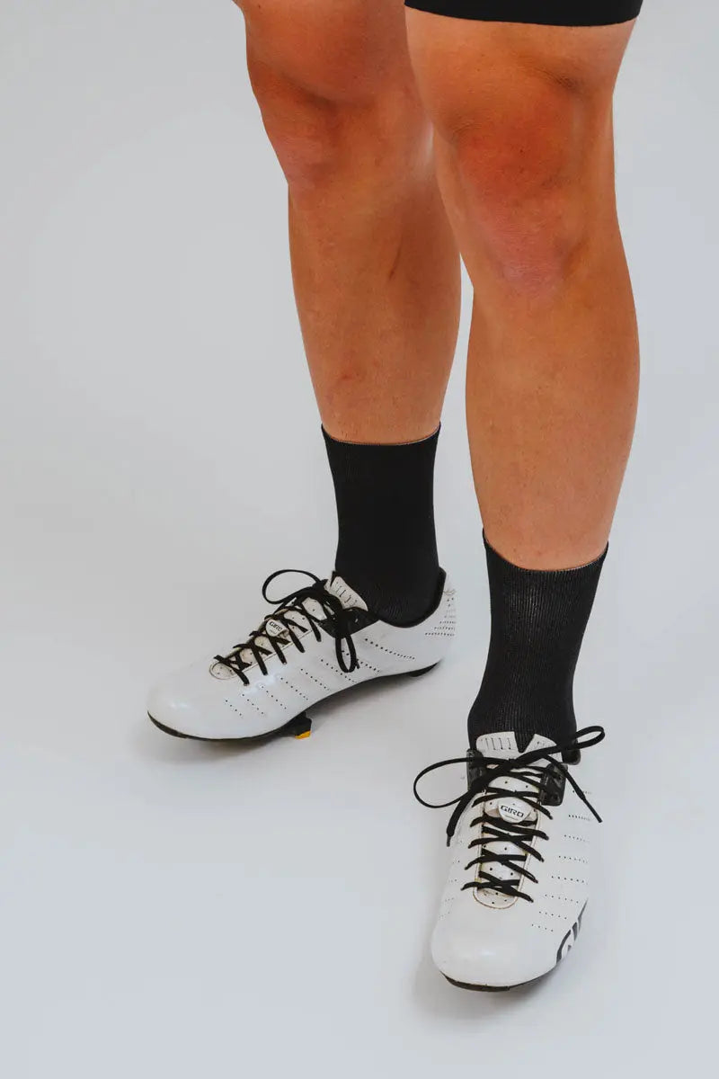 Lightweight Tall Socks - Black - CUORE of Switzerland