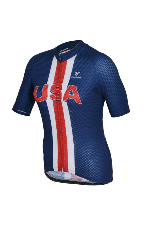 Silver Race Jersey - USA Cycling - CUORE of Switzerland